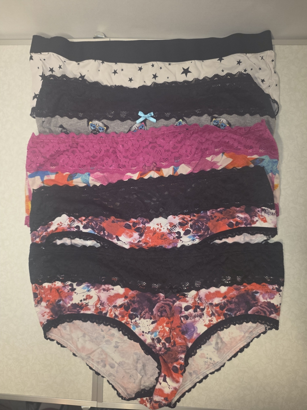 5 Pack Lace Waistband Torrid Hipster Panties - Mixed Colors